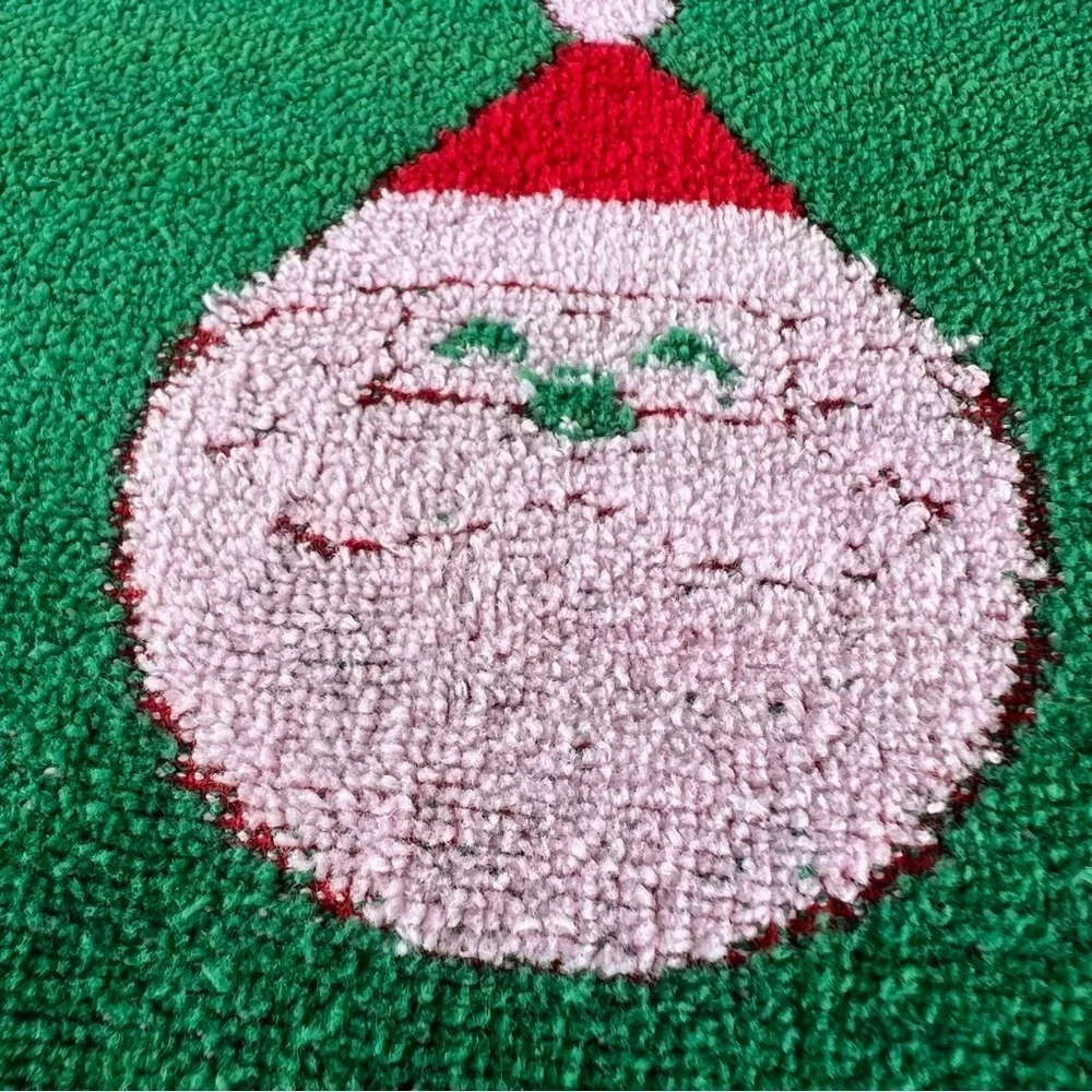 VTG Casa Fina by Saydah Christmas Holiday Hand Towels Santa Poinsettia Korea